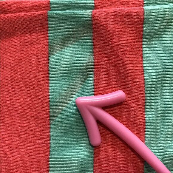 Ruffle Girl Infinity Scarf Kid's Fashion Scarf Pink & Green Stripe Stretch Soft - Picture 5 of 10